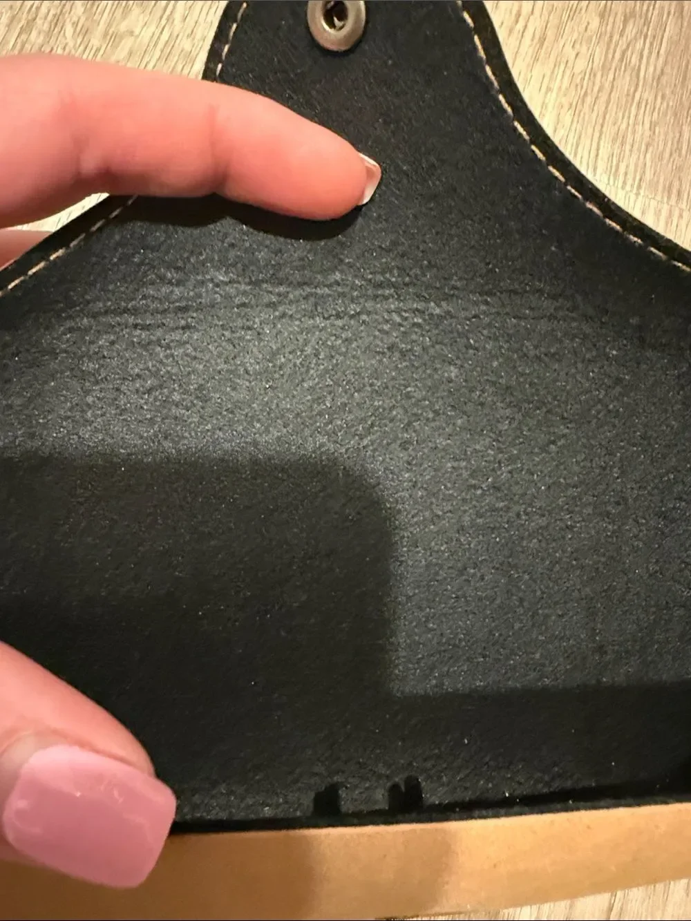 Ray-Ban Brown Leather Sunglasses Case with Booklet and the fabric
